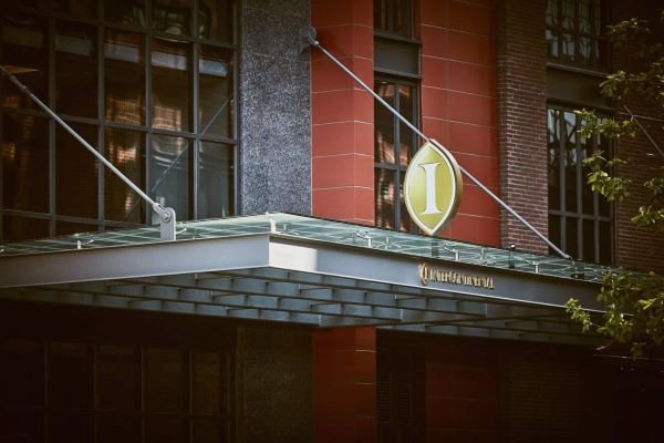 a view of the intercontinental's main entrance
